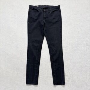 Imogene + Willie Lucy Cut Black Wash Denim Skinny Jeans 31R